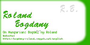 roland bogdany business card